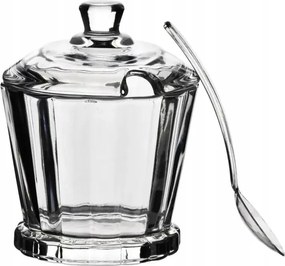 Cukortartó kanállal 190ml 8,4x7x12 cmELISE Stripes