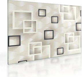 Geometriai absztrakt kép (üvegen) (70x50 cm)