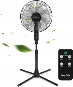 Álló padlóventilátor Csendes 7 lapátos 50W Led kijelző+távirányító