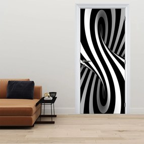 Fotótapéta ajtóra - Absztrakció zebracsíkokkal (95x205cm)