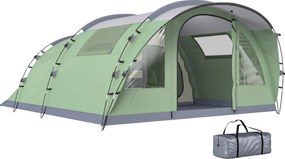 Outsunny családi alagútsátor 2–4 főnek — 196 cm belmagasság, 2 háló, 3000 mm vízoszlop | Aosom