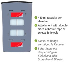 Fehér fali műanyag szappanadagoló 0.96 l Tartas – Wenko