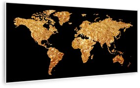 Klarstein Wonderwall Air Art Smart, infravörös hősugárzó, 120 x 60 cm, 700 W, arany térkép