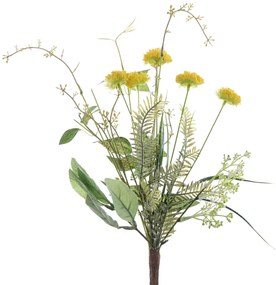 Klematisz művirág csokor, 56cm magas - Sárga