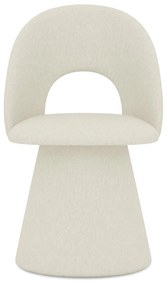 Krémszínű kárpitozott étkezőfotel Kalo – Makamii