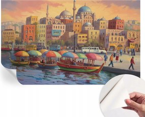 Modern öntapadós fotótapéta falra Városi tengerpart 416x254 cm