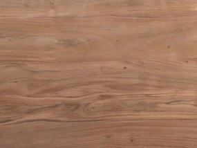 Rusztikus Fa Étkezőasztal Fekete Lábazattal 200 x 95 cm VALBO Beliani