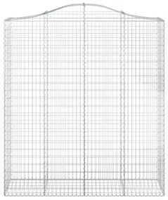 íves horganyzott vas gabion kosár 200x50x220/240 cm