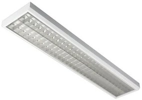 LED lámpatest , mennyezeti , tükrös , rácsos , 150 cm , 57W , természetes fehér