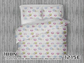 Ágyneműhuzat 200x220 Baglyok apró ág fehér