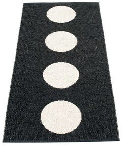 Fekete-fehér kültéri-beltéri futószőnyeg 70x150 cm Vera Black – Pappelina