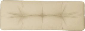 vidaXL bézs szövet raklappárna 120 x 40 x 12 cm
