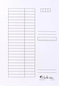 Pólyás dosszié, karton, A4, VICTORIA OFFICE, fehér (IDPI01)