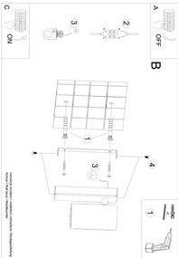 Sollux SL.1077 - Fali lámpa UTTI 1xGU10/40W/230V fekete
