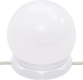 Barna tölgy színű tükrös szekrény LED-ekkel 90 x 31,5 x 62 cm