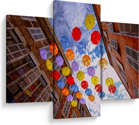 Színes esernyők képe (90x60 cm)