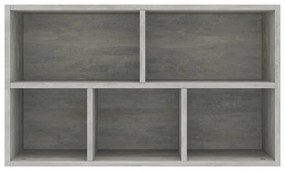 betonszürke szerelt fa könyv-/tálalószekrény 50 x 25 x 80 cm