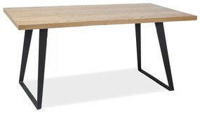 Falcon étkezőasztal tölgy/fekete 150cm