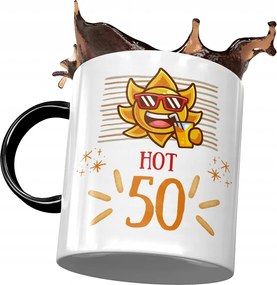 Fekete Bögre Születésnapra 50 50-es 50-es Ajándék Nyomtatott Fotóval