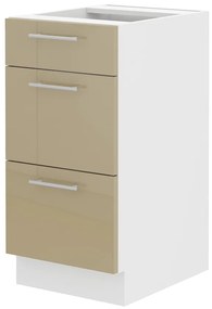 Alsó konyhaszekrény Lavera 40 D 3S BB QUADRO (fehér + fényes cappucino). 1032373