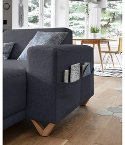 Antracitszürke kinyitható-tárolóhelyes sarokkanapé (bal oldali-U alakú) Classy Sophie – Miuform