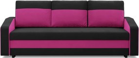 Hewlet kanapéágy, szövet anyag, hab töltet, fekete - rózsaszín