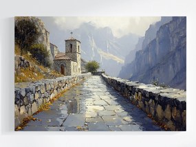 Vászonkép Canvas Hegyi Kápolna Templom Kő Ösvény 60x40