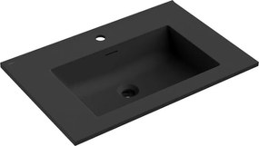 Mexen Otis beépíthető mosdókagyló 71 x 46,5 cm, fekete matt - 25187071