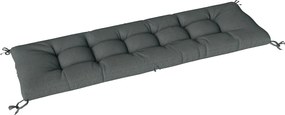Outsunny raklappárna — levehető ülőpárna rögzítő pántokkal legtöbb nyugágyhoz, 198 x 65 x 13 cm — sötétszürke | Aosom