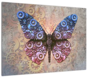 Kép - Steampunk pillangó (üvegen) (70x50 cm)