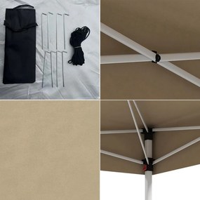 Pavilon hátfallal, zsebekkel 3x3x2,8 m, bézs