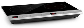 Klarstein MisterCook Duo, infravörös főzőlap, 3000 W, 90-650 ° C, kikapcsolás időzítő, ezüst