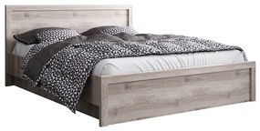Franciaágy 160 cm polcokkal Jolene (nairobi gesztenye) (ágyráccsal). Akció -16%. 1052965
