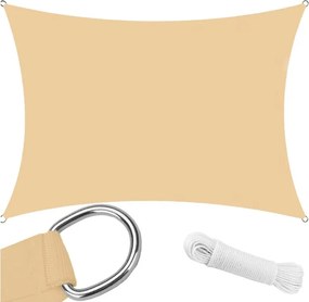 Kerti napvitorla IbizSail Napellenző napernyő 4x3m ekrü napellenző
