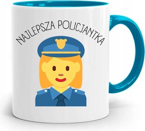 Kék Bögre Rendőrnek Szuper Rendőrnő nyomott mintával