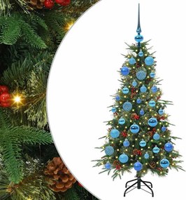 vidaXL Műanyag Hajtogatós Karácsonyfa állvánnyal Zöld 120 cm PE és PVC