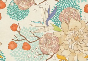 Fotótapéta Flizelin Dekoratív tapéta Virágos fantázia 208x146 Ragasztó