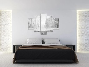 Kép - Fából készült móló télen (150x105 cm)
