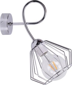 Krómozott fali lámpa Loft stílusos fali lámpa