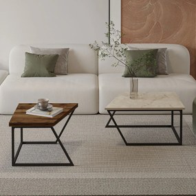 Verona P0024623 - Travertine, Rustic Walnut