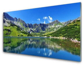 Üvegfotó Mountain Lake Landscape 100x50 cm