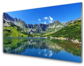 Üvegfotó Mountain Lake Landscape 120x60cm 2 fogas