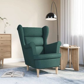 vidaXL sötétzöld szövetfotel 74 x 84 x 100 cm