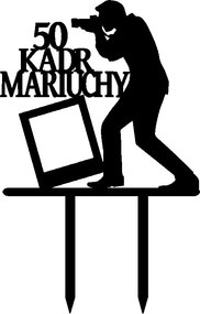 Topper torta dekoráció fotós operatőr képkeret topper fényképezőgép fotó