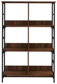 barna tölgyszínű szerelt fa könyvespolc 78,5 x 33 x 117,5 cm