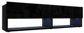 IZUMI magasfényű fekete TV szekrény, 140 BL