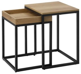 Éjjeliszekrény / oldalsó asztal szett - Vasagle Loft