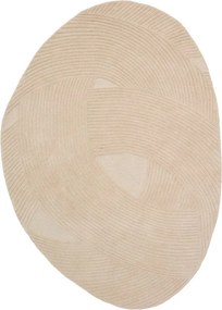 Krémszínű kézi szövésű gyapjú szőnyeg 160x230 cm Domm – Kave Home