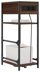 Éjjeliszekrény fiókkal barna tölgy 40 x 27 x 76 cm Faanyag