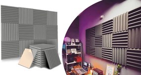 12 db öntapadós, hangszigetelő fali panel habszivacsból